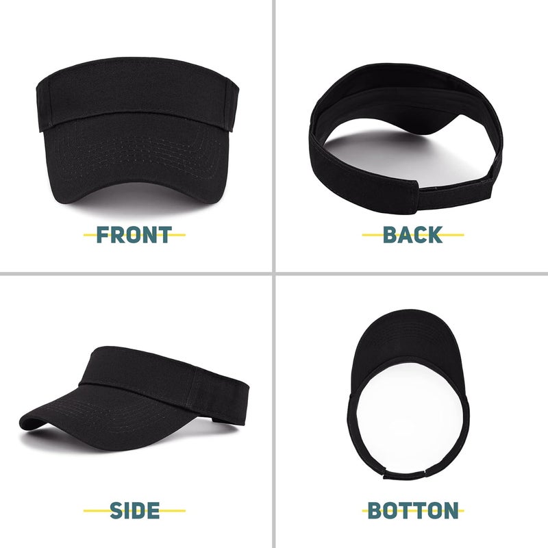 Zando Sun Visor Hats for Women - Sports Quick Dry Adjustable Unisex Cap for Golf Tennis Pickleball Vacation Outfit for Beach - Image 3